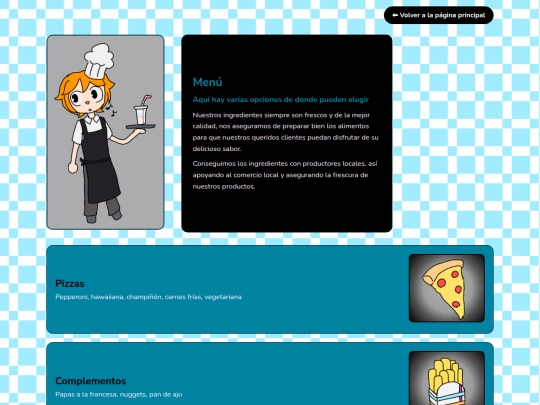 menu screenshot
