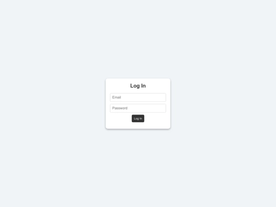 login screenshot