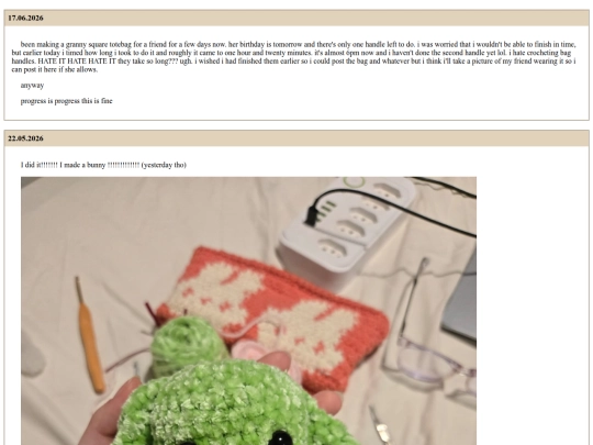craftscorner/diary screenshot