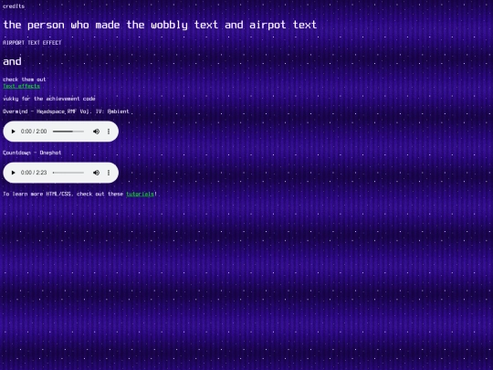 credits screenshot