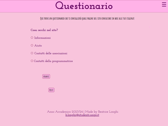 questionario screenshot