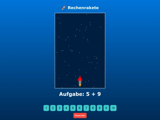 rechenrakete1 screenshot