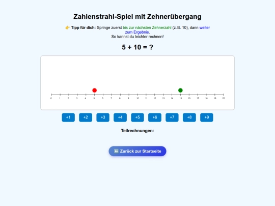 zahlenstrahlspiel screenshot