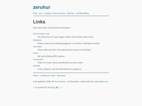links screenshot