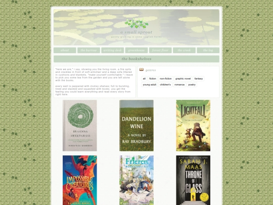 bookshelves screenshot