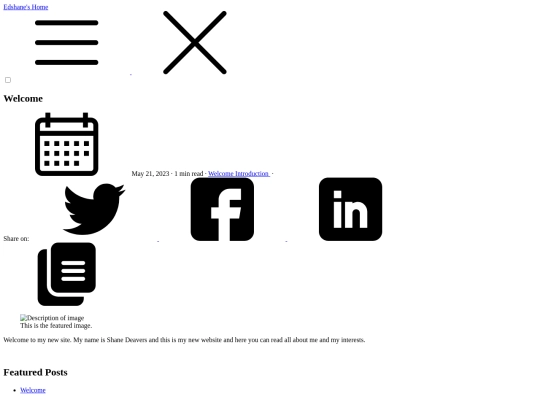 post/welcome screenshot