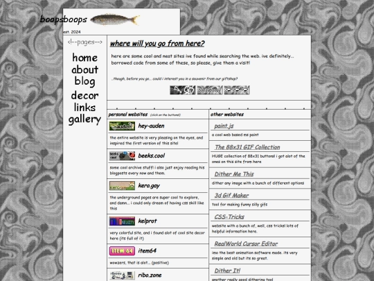 links screenshot