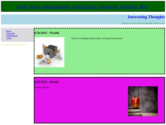 blog screenshot