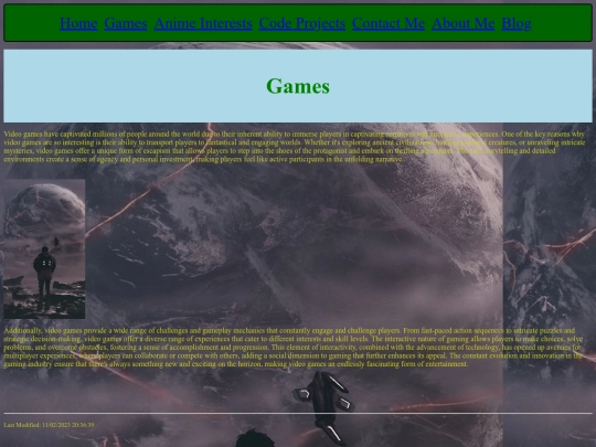 games screenshot