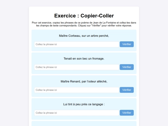 Exercicecopier-coller screenshot
