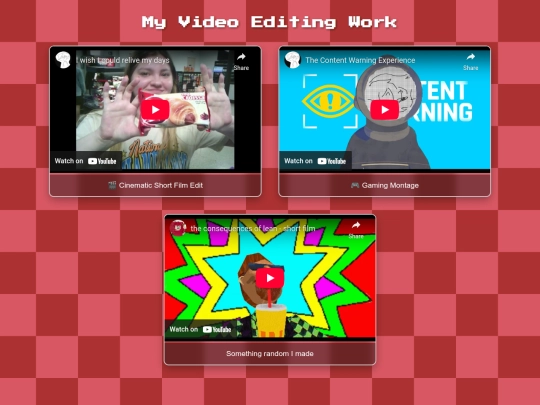 The Portfolio/VideoEditing screenshot