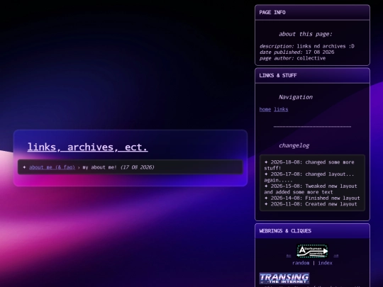 links screenshot