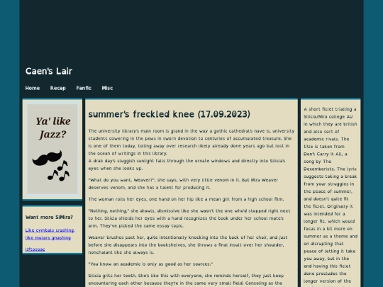 fic/summersfreckledknee screenshot