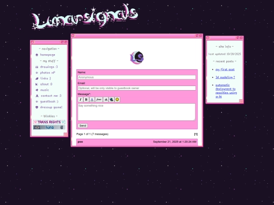 guestbook screenshot