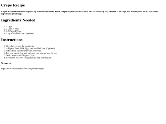 Crepe_Recipe screenshot