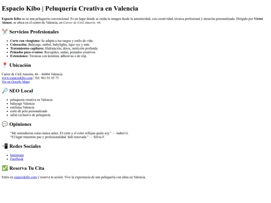 indexespaciokibo screenshot