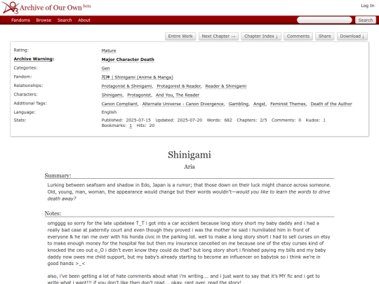 ao3 screenshot