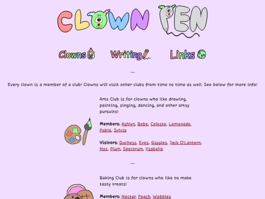 clownclubs screenshot