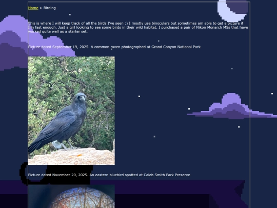 html/birding screenshot