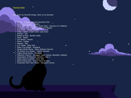 html/favorites screenshot