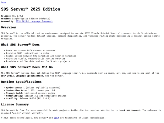 sds-server-2025 screenshot