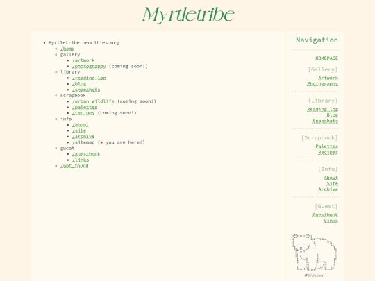 info/sitemap screenshot