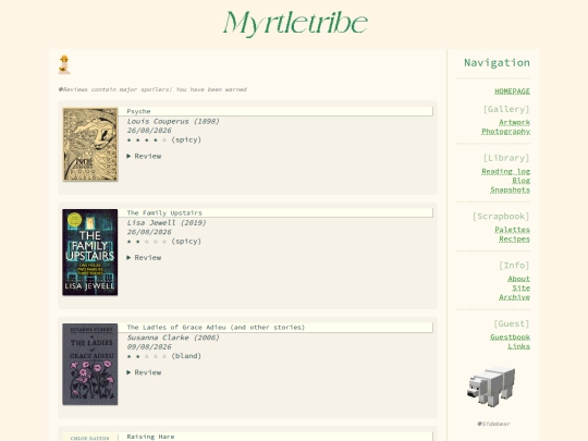 library/reading-log screenshot
