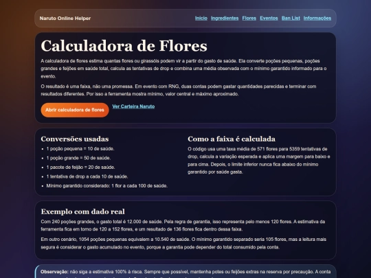 calculadora-flores screenshot