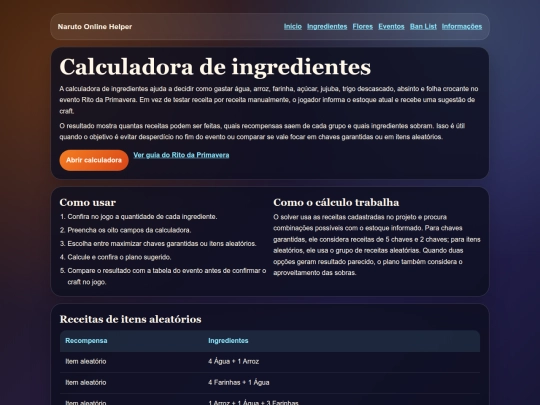 calculadora-ingredientes screenshot