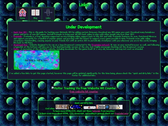 links screenshot