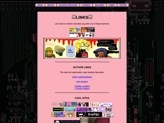 links screenshot