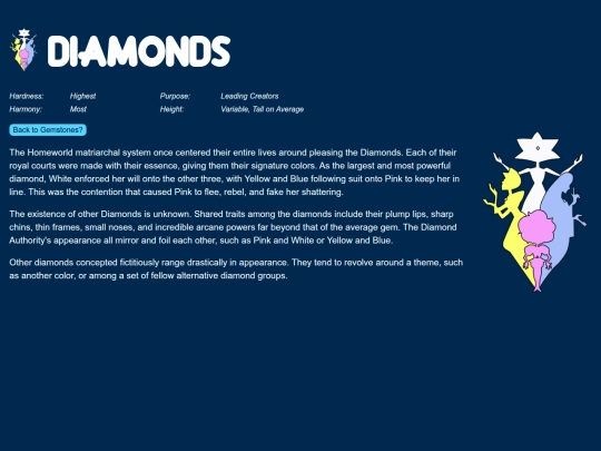 typesOfDiamonds screenshot