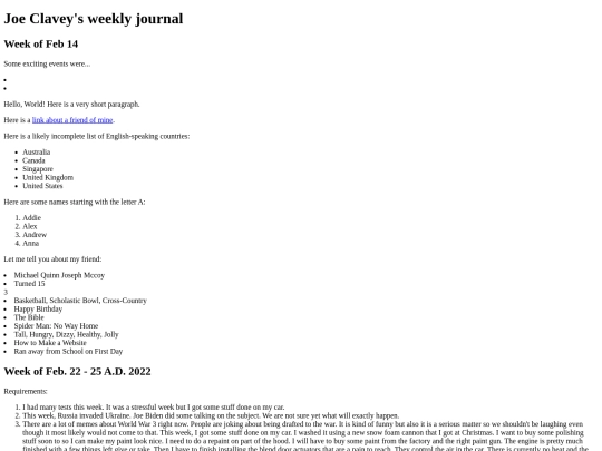 journal screenshot