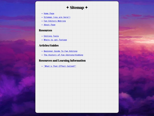 sitemap screenshot