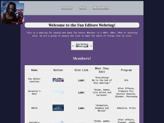webring/members screenshot