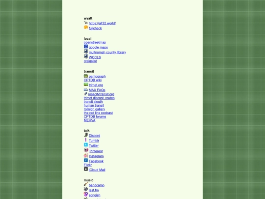bookmarks screenshot