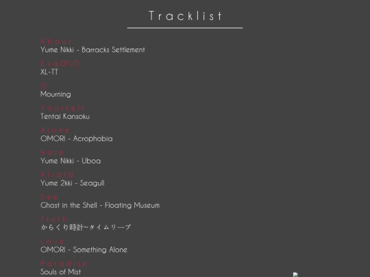 tracklist screenshot