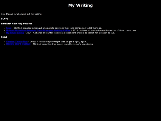 writing screenshot
