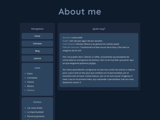 About-me screenshot