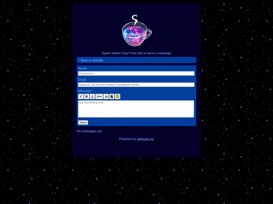 guestbook screenshot