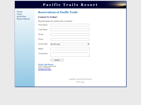 webd152/chapter10/ch10pacific/reservations screenshot