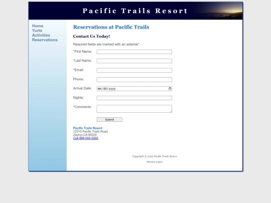 webd152/chapter11/ch11pacific/reservations screenshot