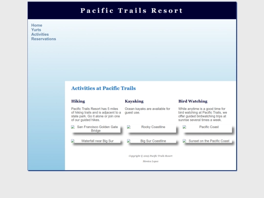 webd152/chapter12/ch12pacific/activities screenshot