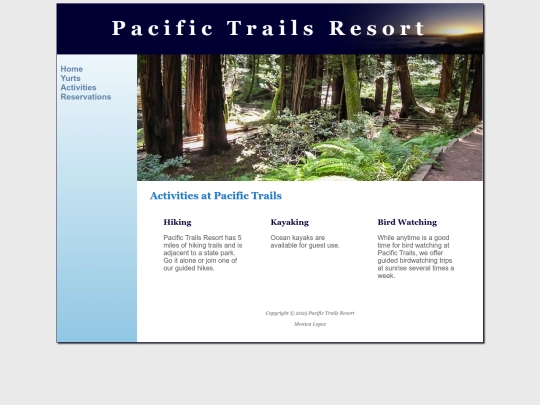 webd152/chapter7/ch7pacific/activities screenshot