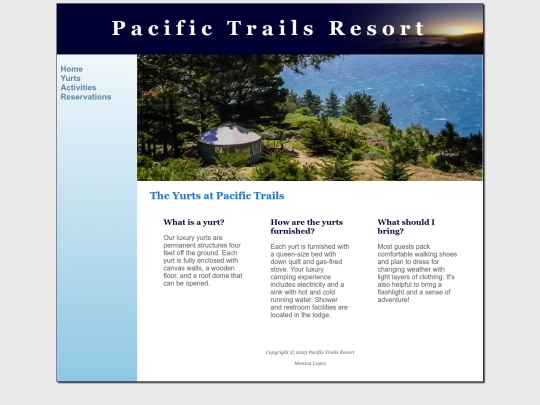 webd152/chapter7/ch7pacific/yurts screenshot