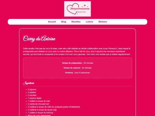 recettes/curry screenshot