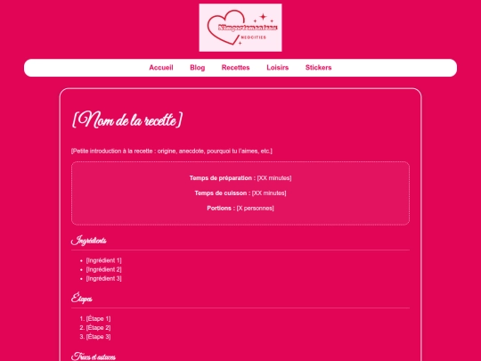 recettes/modele screenshot