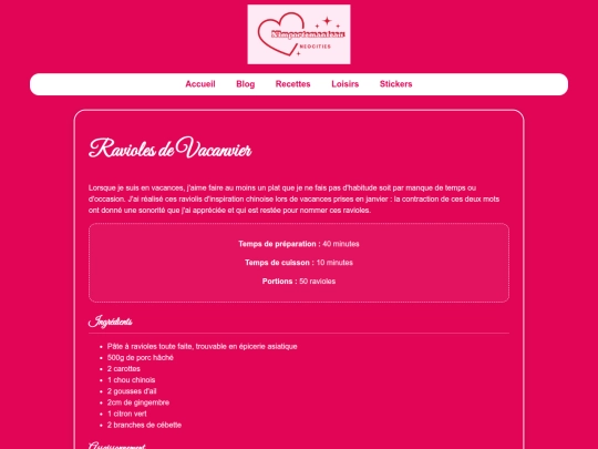 recettes/ravioles screenshot