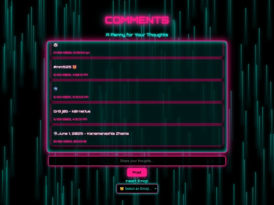 messageboard screenshot