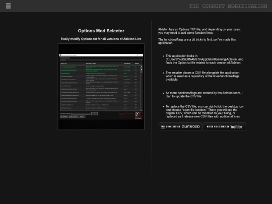Mods/OptionsModSelector screenshot